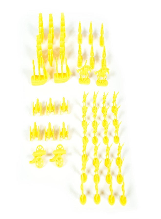 Morrison Games Napoleonic & Civil War Military Miniatures (Yellow): Plastic Toy Soldiers Set: Infantry, Cavalry, Artillery, Ships - Image 2